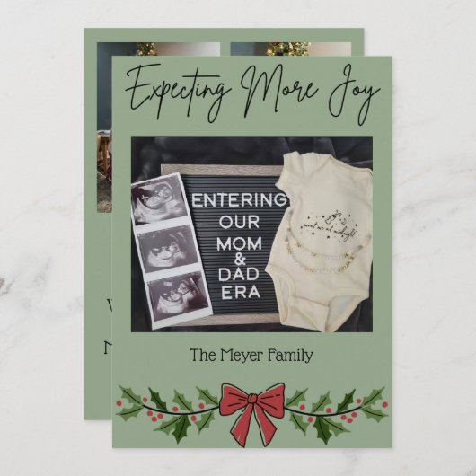 Expecting More Joy Christmas Card シーズンカード (正面/裏面)