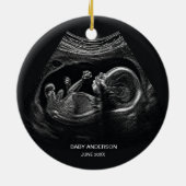 Expecting Parents First Christmas Photo セラミックオーナメント (裏面)