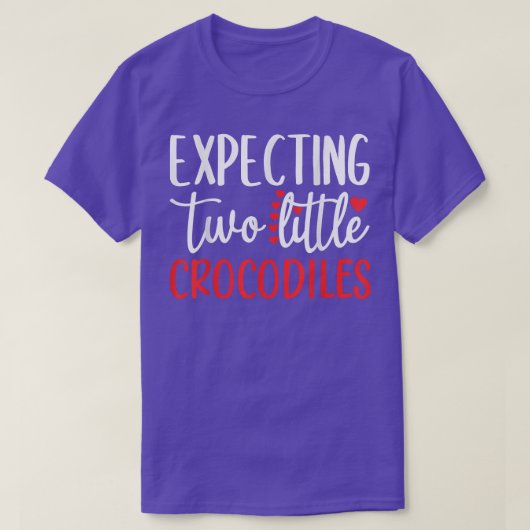 Expecting Two Little Crocodiles Funny Pregnancy Tw Tシャツ (デザイン正面)