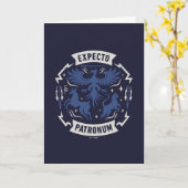 Expecto Patronum Vintage Silhouette Graphic カード (黄色い花)
