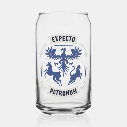 Expecto Patronum Vintage Silhouette Graphic ガラス缶 (正面)