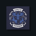Expecto Patronum Vintage Silhouette Graphic キャンバスプリント<br><div class="desc">Channel the power of light with this bold Expecto Patronum design, inspired by one of the most iconic spells in the wizarding world. Featuring a striking crest-style composition with majestic Patronus forms, lightning bolt accents, feathers, and sparkling magical details, this artwork captures the strength and protection embodied by the Patronus...</div>