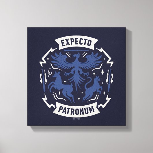 Expecto Patronum Vintage Silhouette Graphic キャンバスプリント (正面)