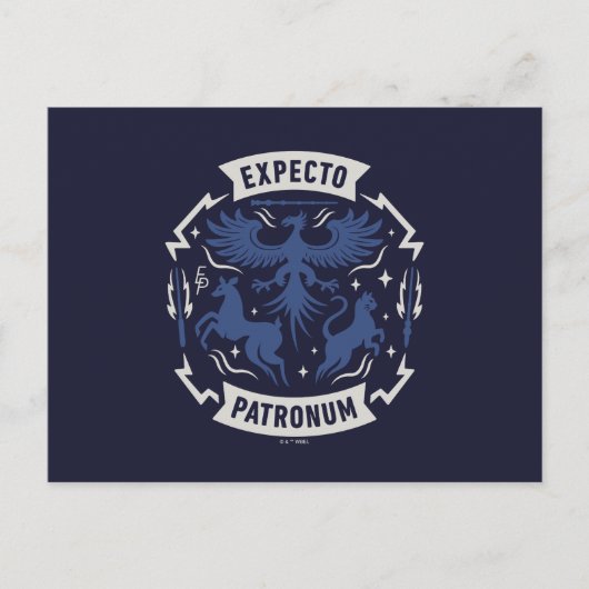 Expecto Patronum Vintage Silhouette Graphic ポストカード (正面)
