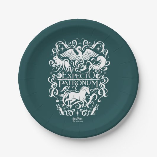 Expectto Pathoulum Filigreeグラフィック ペーパープレート (正面)