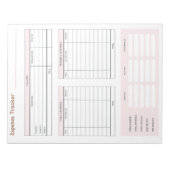 Expense Tracker ノートパッド (正面)