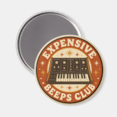 Expensive Beeps Club – Lustiger Synth Nerd マグネット (正面/裏面)