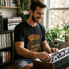 Expensive Beeps Club – Lustiges Synth Nerd Tシャツ