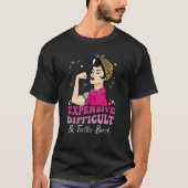 Expensive Difficult And Talks Back Messy Bun Women Tシャツ (正面)