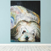 Expensive Pet Dog Canvas Print 絵画 -'s キャンバスプリント (インサイチュ (ウッドフロア))