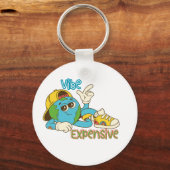 Expensive Vibe – Cool Retro Earth Character Design キーホルダー (正面)