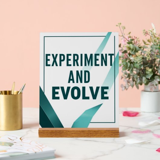 Experiment And Evolveオプション2 アクリルサイン (ウェディング)