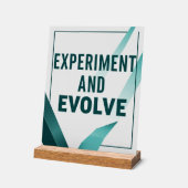 Experiment And Evolve オプション2 アクリルサイン (傾斜)