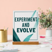 Experiment And Evolve オプション2 アクリルサイン (ウェディング)