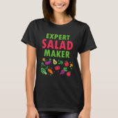 Expert Salad Maker Healthy Chef Vegetable Tシャツ (正面)