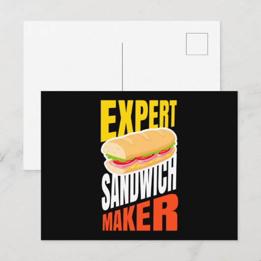 Expert Sandwich Maker Fast Food ポストカード (正面/裏面)