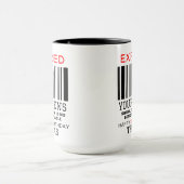 Expired Your Teens  Personalized, 20th Birthday  マグカップ (中央)