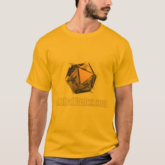 Exploding D20 CombatRules.comロゴ基本Tシャツ Tシャツ (正面)