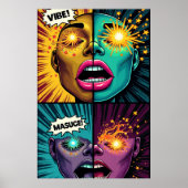 Exploding Eyes Pop Art Poster ポスター (正面)