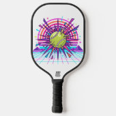 Exploding Padel Ball Pop Art Illustration ピックルボールラケット (裏面)