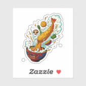 Exploding Tempura Monster Bowl Japanese Food Art シール (シート)