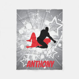 ExplodingWithレスリング選手はフリースブランケットを主演します フリースブランケット