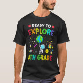 Explore 8th Grade Back To School Astronaut Space E Tシャツ (正面)