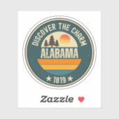 Explore Alabama – すべての恋人のためのデザイン シール (シート)