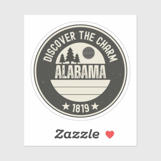 Explore Alabama – すべての恋人のためのデザイン シール (シート)