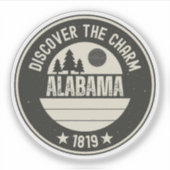 Explore Alabama – すべての恋人のためのデザイン シール (正面)