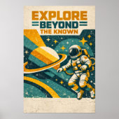 Explore Beyond the Known — Retro Space Voyage ポスター (正面)