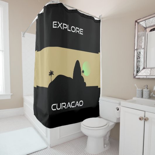 Explore Curacao シャワーカーテン (インサイチュ)