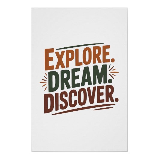 Explore dream discover ポスター (正面)