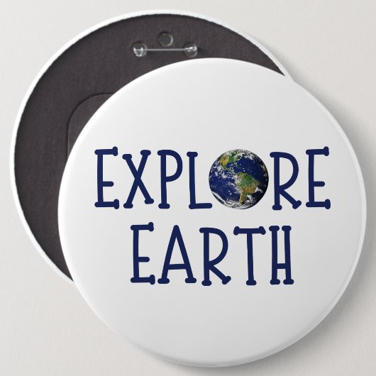 Explore Earth 缶バッジ (正面&裏面)