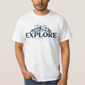 explore find your path adventure mountain outdoor tシャツ (正面)