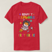 Explore First Grade Back To School Astronaut Space Tシャツ (デザイン正面)