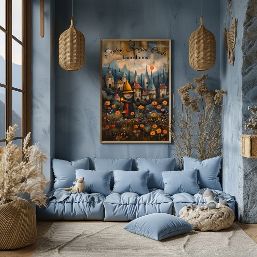 Explore, Imagine, Create Póster Motivador Infantil ポスター