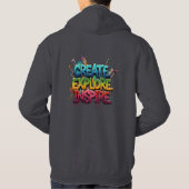 Explore Inspire Butterfly Hoodie – Vibrant & Uplif パーカ (裏面)