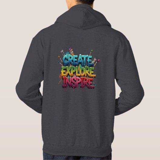 Explore Inspire Butterfly Hoodie – Vibrant & Uplif パーカ (裏面)