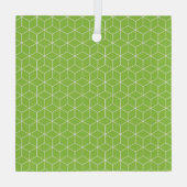 Explore Modern Optical Illusions with Cube Pattern ガラスオーナメント (裏面)