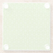 Explore Modern Optical Illusions with Cube Pattern ガラスコースター (裏面)