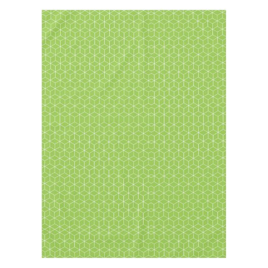 Explore Modern Optical Illusions with Cube Pattern テーブルクロス (正面)