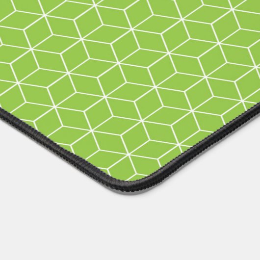 Explore Modern Optical Illusions with Cube Pattern デスクマット (コーナー)