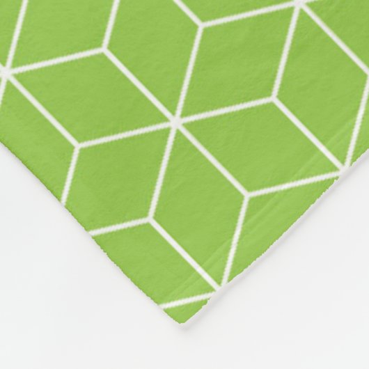 Explore Modern Optical Illusions with Cube Pattern フリースブランケット (角)