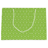 Explore Modern Optical Illusions with Cube Pattern ラージペーパーバッグ (正面)