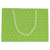 Explore Modern Optical Illusions with Cube Pattern ラージペーパーバッグ (裏面)