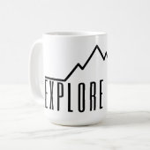 Explore More Minimalist Mountain Coffee Mug コーヒーマグカップ (正面左)
