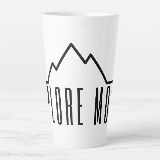 Explore More Minimalist Mountain Latte Mug カフェラテマグ (正面)