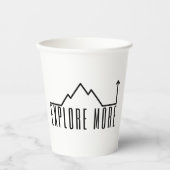 Explore More Minimalist Mountain Paper Cups 9oz 紙コップ (正面)