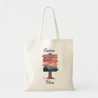 Explore More Wilderness Directional Sign Tote Bag トートバッグ